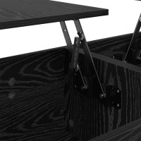 Produktbild för Kaffeebord Svart Ek 102 x 50,5 x 46,5 cm Konstruerat trä