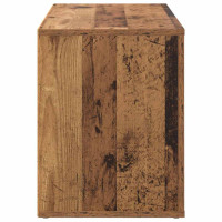Produktbild för Skoställ med hylla Gammalt trä 75 x 35 x 45 cm Konstruerat trä