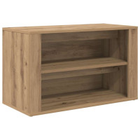 Produktbild för Skoställ med hylla artisan ek 75 x 35 x 45 cm Konstruerat trä