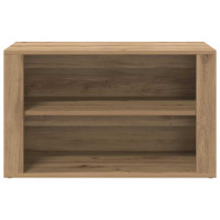 Produktbild för Skoställ med hylla artisan ek 75 x 35 x 45 cm Konstruerat trä