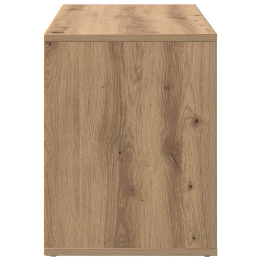 Produktbild för Skoställ med hylla artisan ek 75 x 35 x 45 cm Konstruerat trä