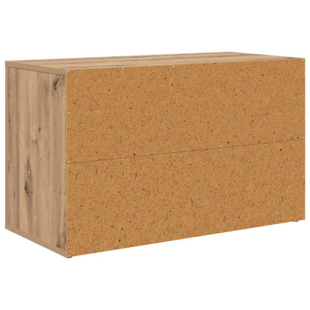 Produktbild för Skoställ med hylla artisan ek 75 x 35 x 45 cm Konstruerat trä
