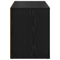 Produktbild för Skoställ med hylla Svart ek 75 x 35 x 45 cm Konstruerat trä