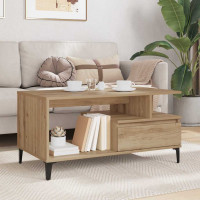 Produktbild för Kaffeebord med låda Artisan Ek 90 x 49 x 45 cm Konstruerat trä