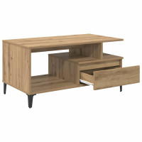 Produktbild för Kaffeebord med låda Artisan Ek 90 x 49 x 45 cm Konstruerat trä