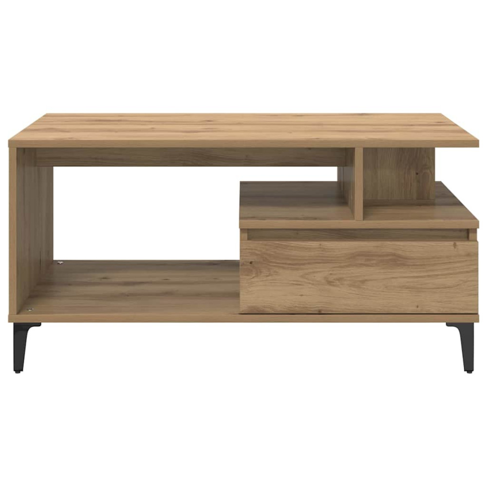Produktbild för Kaffeebord med låda Artisan Ek 90 x 49 x 45 cm Konstruerat trä