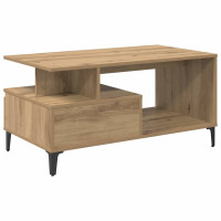 Produktbild för Kaffeebord med låda Artisan Ek 90 x 49 x 45 cm Konstruerat trä