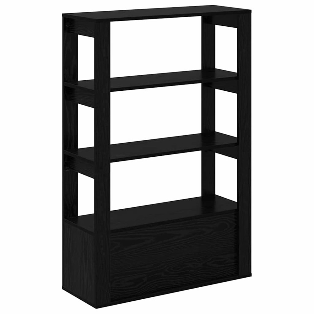 Produktbild för Sideboard Svart ek 30 x 80 x 119.5 cm Konstruerat trä