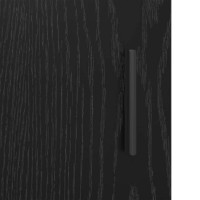 Produktbild för Sideboard Svart ek 30 x 80 x 119.5 cm Konstruerat trä