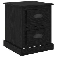 Produktbild för Nattduksbord Svart Ek 39 x 39 x 47,5 cm Konstruerat trä