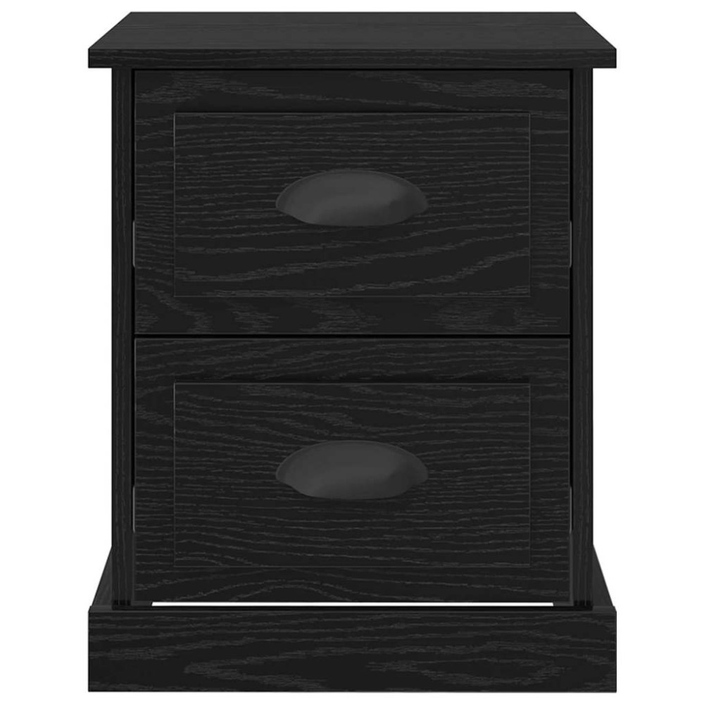 Produktbild för Nattduksbord Svart Ek 39 x 39 x 47,5 cm Konstruerat trä