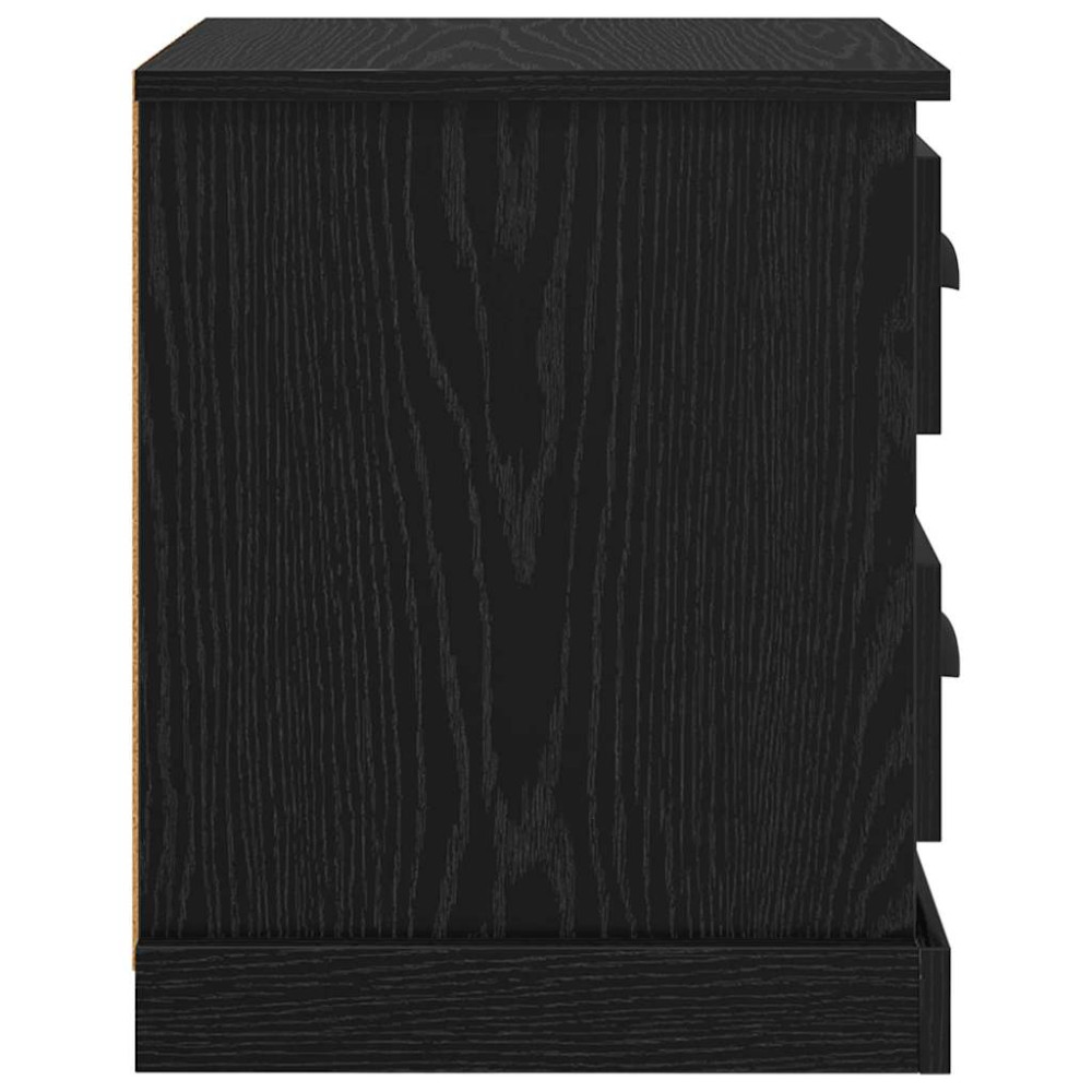 Produktbild för Nattduksbord Svart Ek 39 x 39 x 47,5 cm Konstruerat trä
