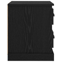 Produktbild för Nattduksbord Svart Ek 39 x 39 x 47,5 cm Konstruerat trä