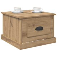 Produktbild för Kaffeebord med låda Artisan Ek 50 x 50 x 35 cm Konstruerat trä