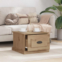 Produktbild för Kaffeebord med låda Artisan Ek 50 x 50 x 35 cm Konstruerat trä