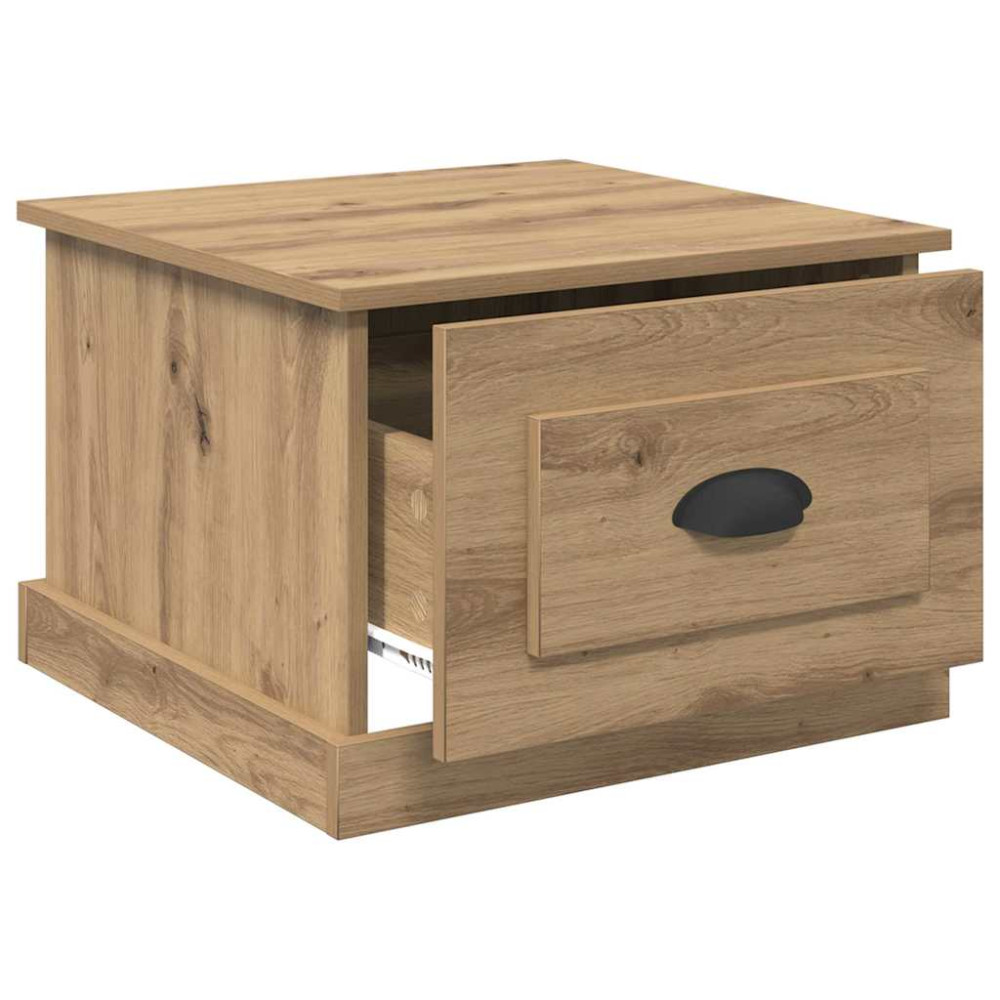Produktbild för Kaffeebord med låda Artisan Ek 50 x 50 x 35 cm Konstruerat trä
