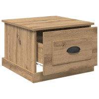 Produktbild för Kaffeebord med låda Artisan Ek 50 x 50 x 35 cm Konstruerat trä