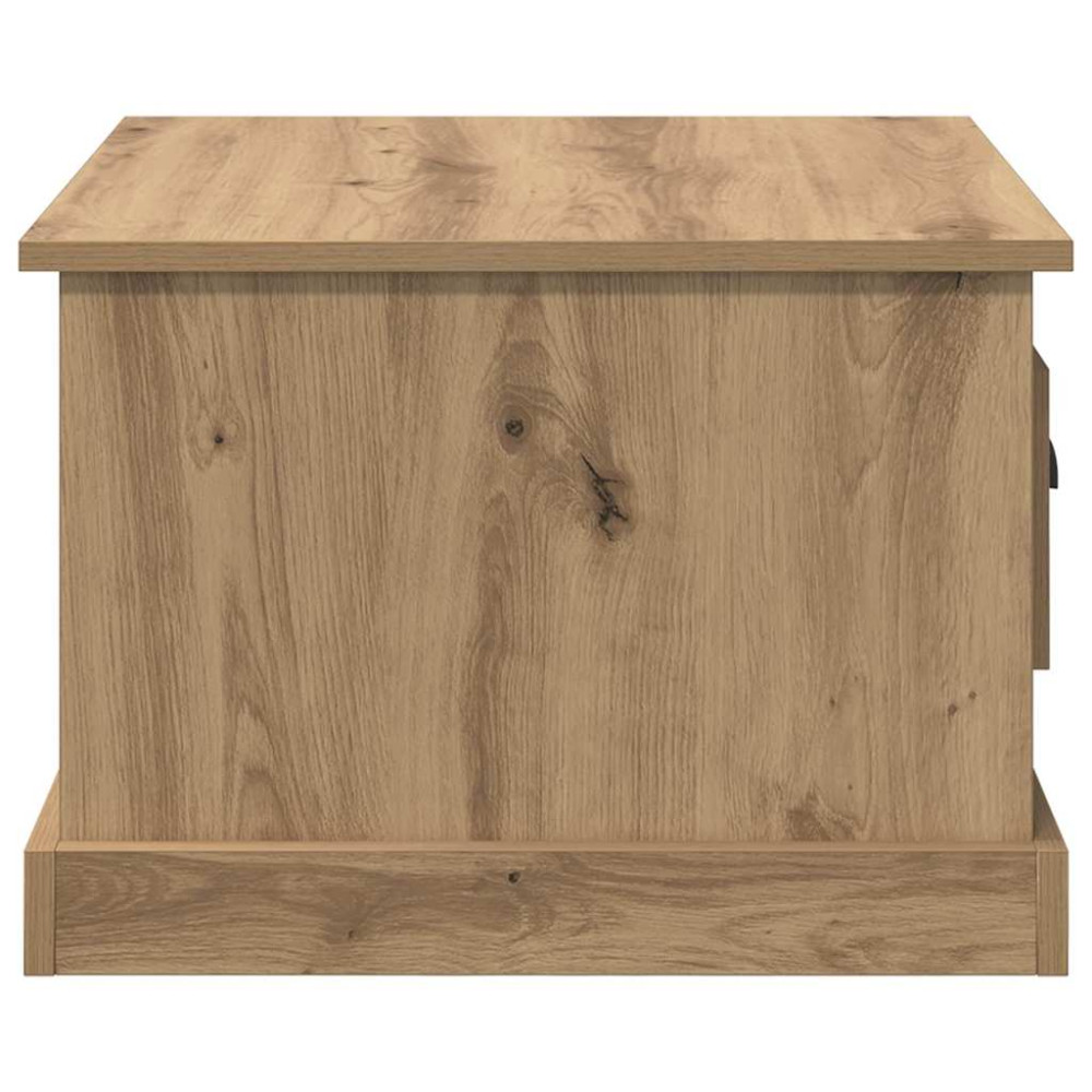 Produktbild för Kaffeebord med låda Artisan Ek 50 x 50 x 35 cm Konstruerat trä