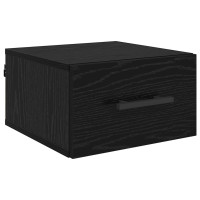 Produktbild för Nattduksbord Svart ek 35 x 35 x 20 cm Konstruerat trä