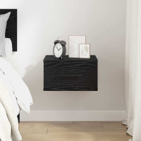 Produktbild för Nattduksbord Svart ek 35 x 35 x 20 cm Konstruerat trä