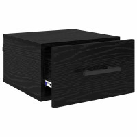 Produktbild för Nattduksbord Svart ek 35 x 35 x 20 cm Konstruerat trä