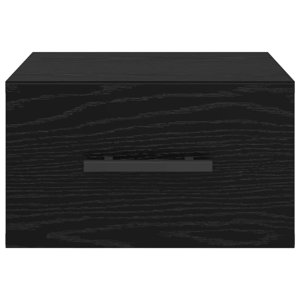 Produktbild för Nattduksbord Svart ek 35 x 35 x 20 cm Konstruerat trä