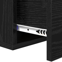 Produktbild för Nattduksbord Svart ek 35 x 35 x 20 cm Konstruerat trä
