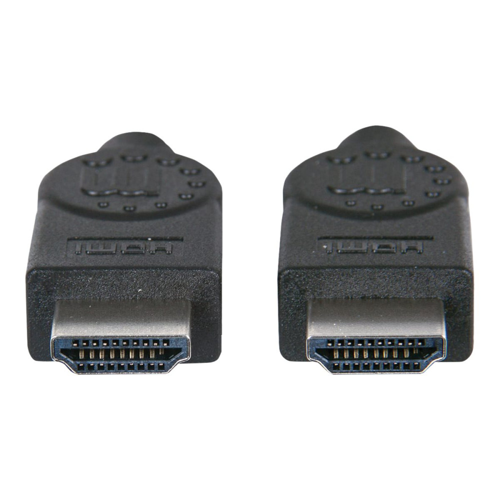 Produktbild för Manhattan HDMI Cable, 4K@30Hz (High Speed), 3m, Male to Male, Black, Ultra HD 4k x 2k, Fully Shielded, Gold Plated Contacts, Lifetime Warranty, Polybag - HDMI-kabel - 3 m