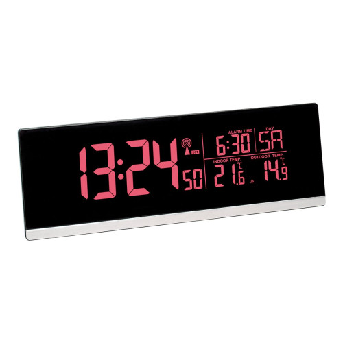 TFA Dostmann TFA MULTI-COLOR - väckarklocka - rektangulär - elektronisk - skrivbord - svart