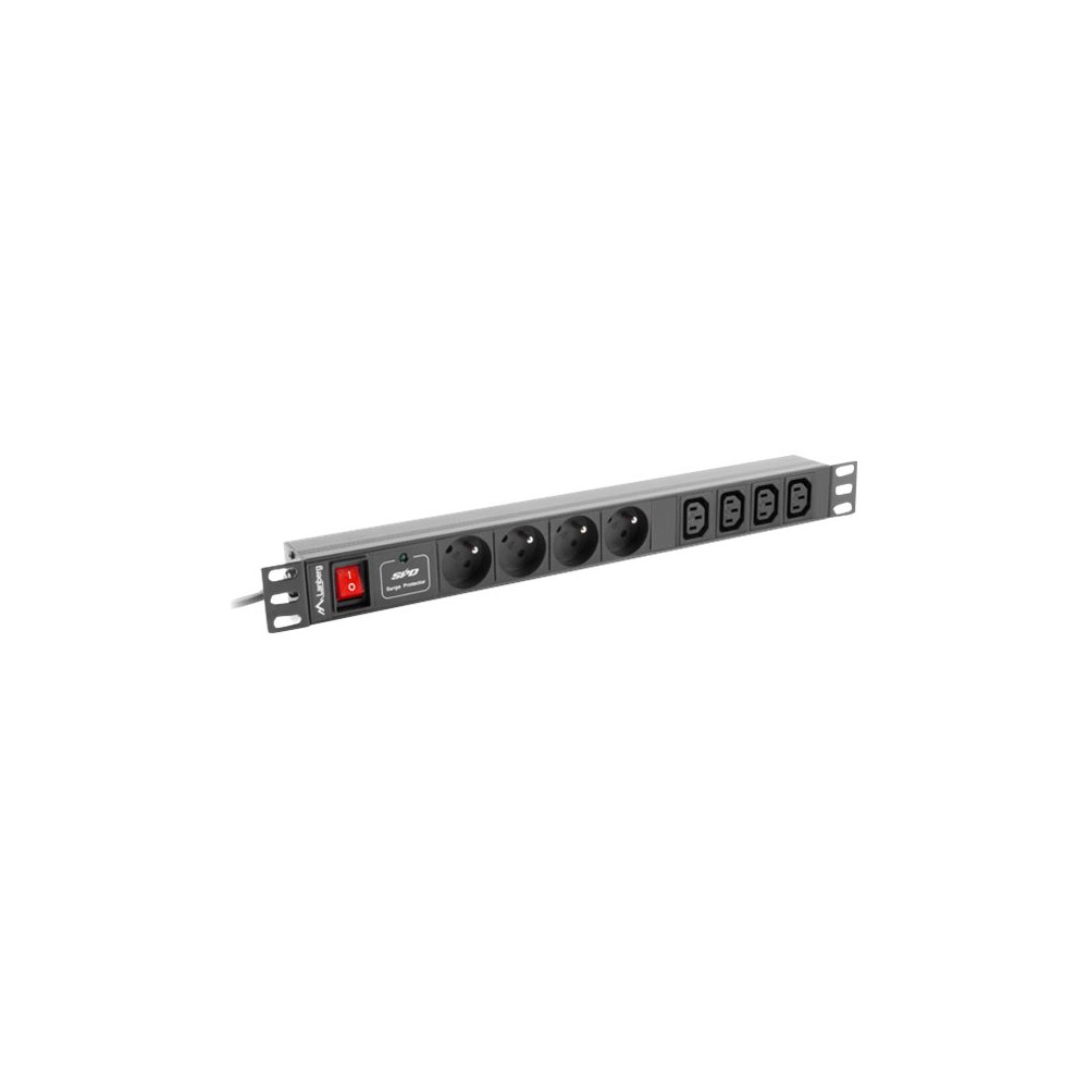 Produktbild för Lanberg PDU-04E04I-0200-BK - kraftdistributionsenhet - 4000 watt