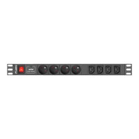 Produktbild för Lanberg PDU-04E04I-0200-BK - kraftdistributionsenhet - 4000 watt