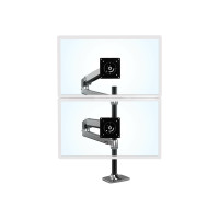 Produktbild för Ergotron LX monteringssats - för 2 LCD-bildskärmar - polerat aluminium med svarta accenter