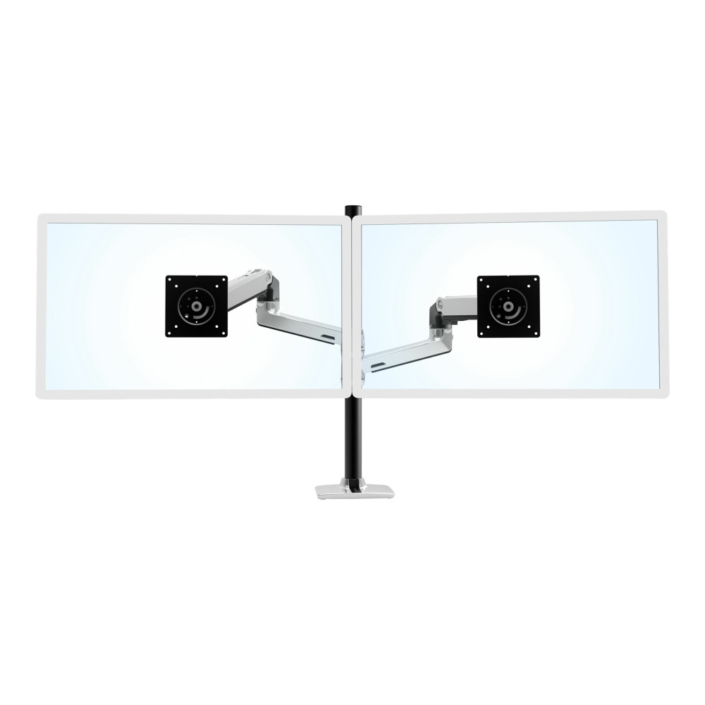Produktbild för Ergotron LX monteringssats - för 2 LCD-bildskärmar - polerat aluminium med svarta accenter