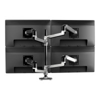 Produktbild för Ergotron LX monteringssats - för 2 LCD-bildskärmar - polerat aluminium med svarta accenter