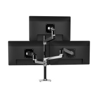 Produktbild för Ergotron LX monteringssats - för 2 LCD-bildskärmar - polerat aluminium med svarta accenter