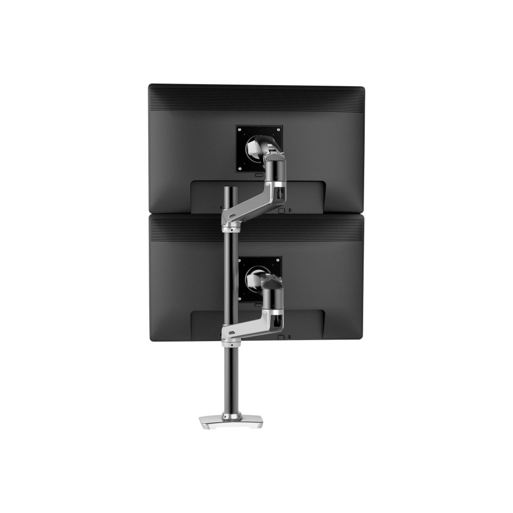 Produktbild för Ergotron LX monteringssats - för 2 LCD-bildskärmar - polerat aluminium med svarta accenter