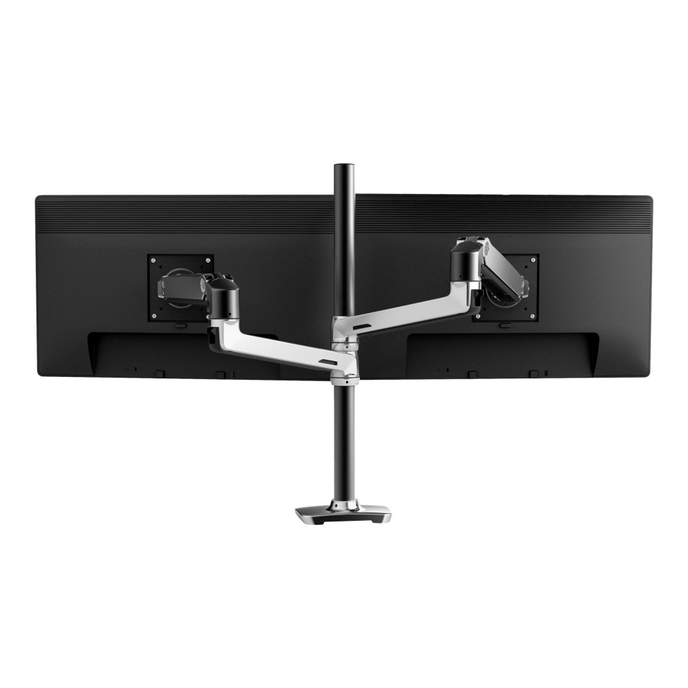 Produktbild för Ergotron LX monteringssats - för 2 LCD-bildskärmar - polerat aluminium med svarta accenter
