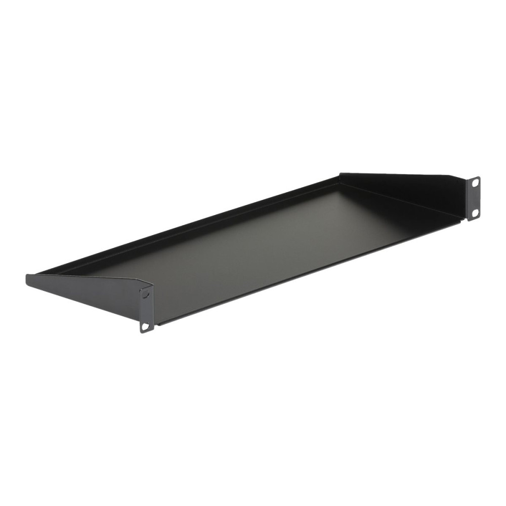 Produktbild för StarTech.com 1U Server Rack Cabinet Shelf, 7in Deep Fixed Cantilever Tray, Rackmount Shelf for 19" AV/Data/Network Equipment Enclosure with Cage Nuts & Screws, 33lbs Weight Capacity - 1U Rack Shelf 7" Deep (CABSHELF1U) - hylla för rack - 1U
