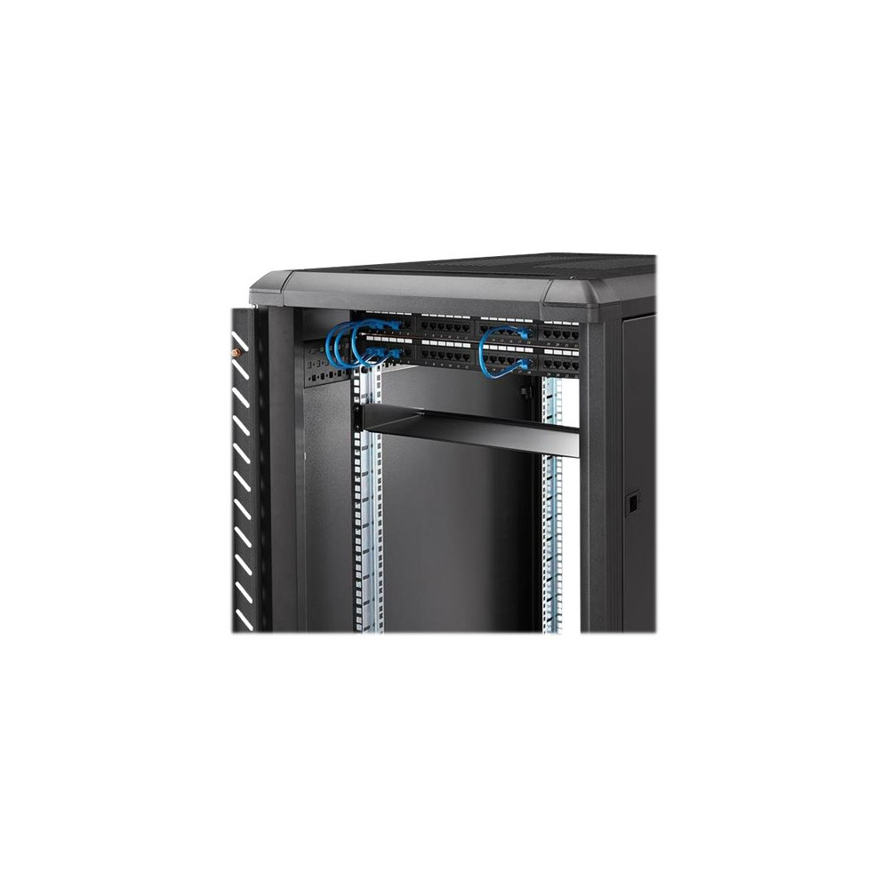 Produktbild för StarTech.com 1U Server Rack Cabinet Shelf, 7in Deep Fixed Cantilever Tray, Rackmount Shelf for 19" AV/Data/Network Equipment Enclosure with Cage Nuts & Screws, 33lbs Weight Capacity - 1U Rack Shelf 7" Deep (CABSHELF1U) - hylla för rack - 1U