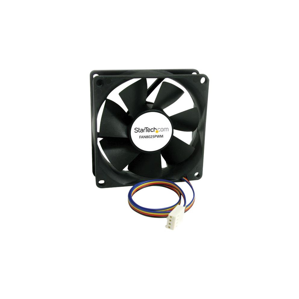Produktbild för StarTech.com 80x25mm Computer Case Fan with PWM - Pulse Width Modulation Connector - computer cooling Fan - 80mm Fan - pwm Fan (FAN8025PWM) - lådfläkt