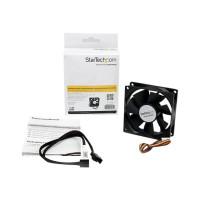 Produktbild för StarTech.com 80x25mm Computer Case Fan with PWM - Pulse Width Modulation Connector - computer cooling Fan - 80mm Fan - pwm Fan (FAN8025PWM) - lådfläkt