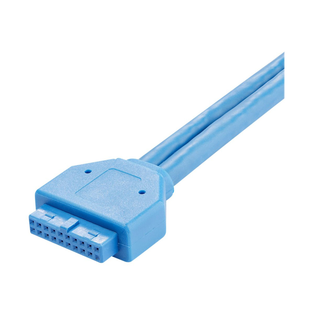 Produktbild för StarTech.com 2 Port USB 3.0 A Female Slot Plate Adapter - USB 3.0 motherboard Adapter - USB 3 plate - USB 3.0 header Adapter (USB3SPLATE) - USB-panel - USB typ A till 20 stifts IDC - 50 cm