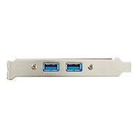 Produktbild för StarTech.com 2 Port USB 3.0 A Female Slot Plate Adapter - USB 3.0 motherboard Adapter - USB 3 plate - USB 3.0 header Adapter (USB3SPLATE) - USB-panel - USB typ A till 20 stifts IDC - 50 cm