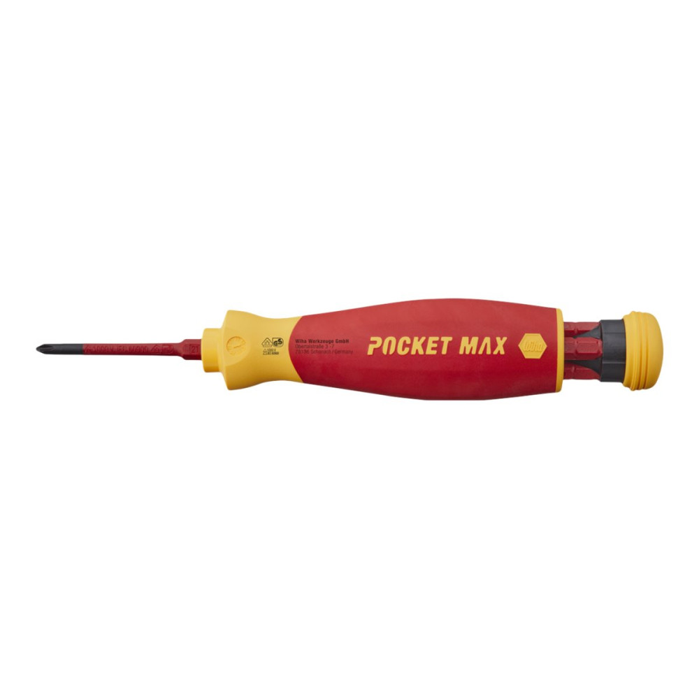Produktbild för Wiha Pocket Max - screwdriver handle with bit set - 4 delar