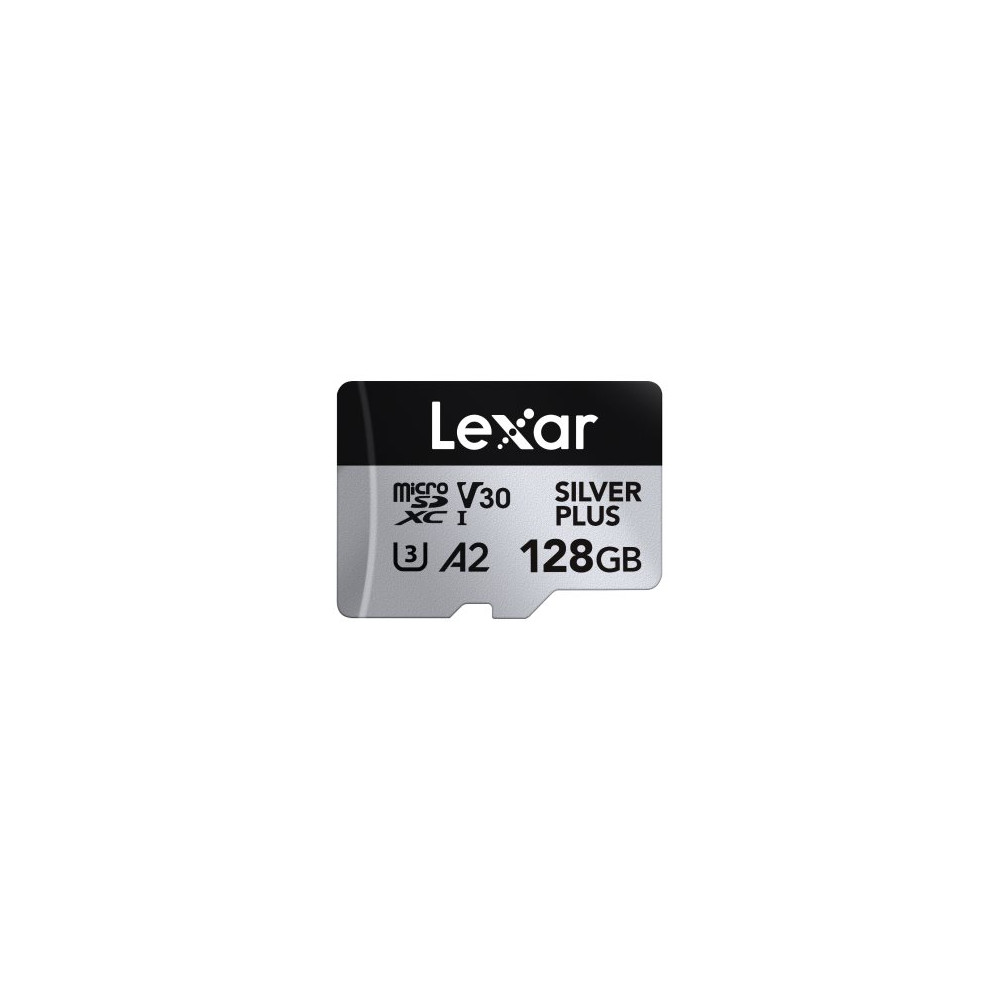 Produktbild för Lexar Professional SILVER PLUS - flash-minneskort - 128 GB - mikroSDXC UHS-I