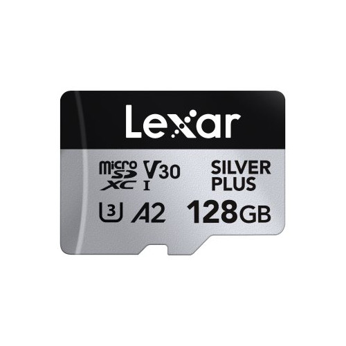 LEXAR Lexar Professional SILVER PLUS - flash-minneskort - 128 GB - mikroSDXC UHS-I