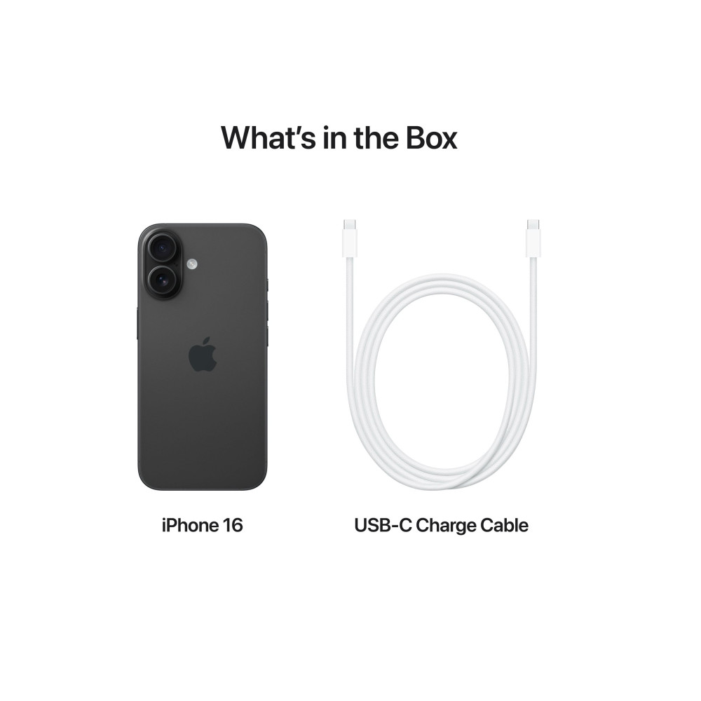 Produktbild för Apple iPhone 16 - svart - 5G smartphone - 128 GB - GSM