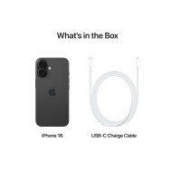 Produktbild för Apple iPhone 16 - svart - 5G smartphone - 128 GB - GSM