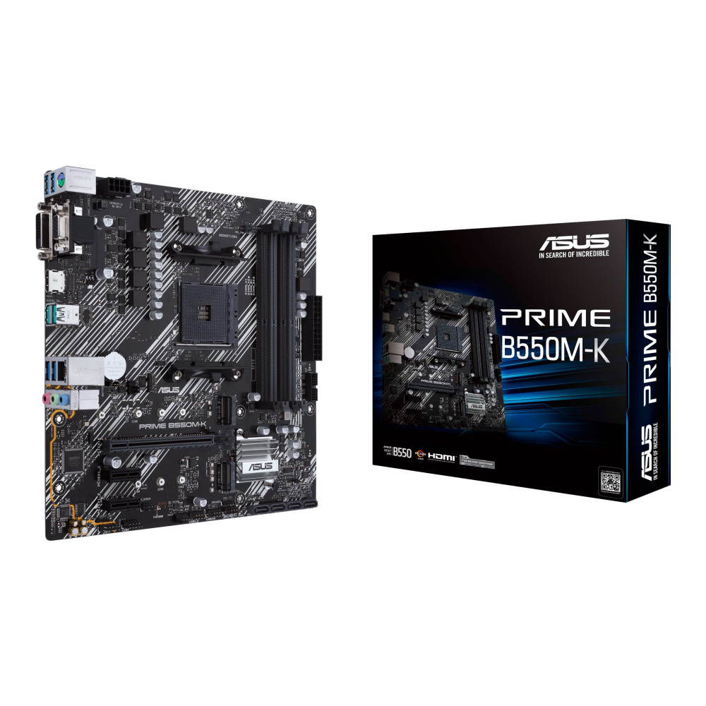 Produktbild för ASUS PRIME B550M-K - moderkort - micro ATX - Socket AM4 - AMD B550