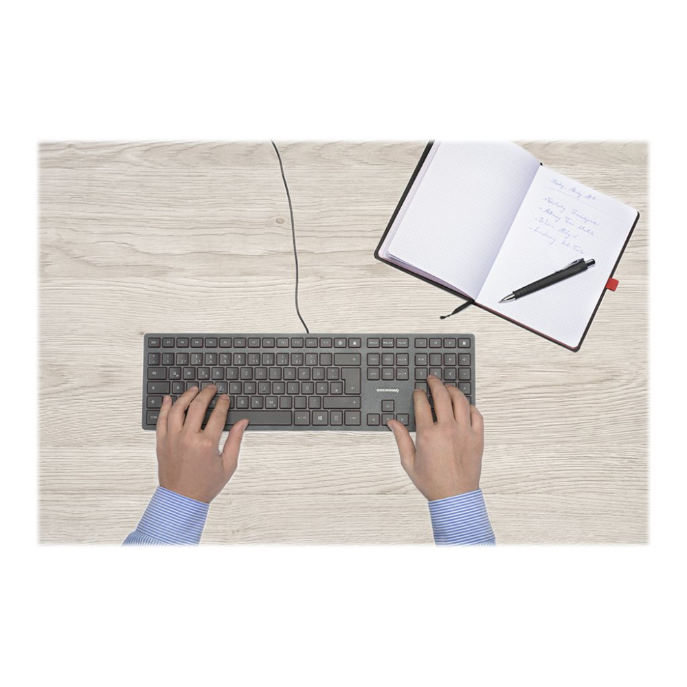 Produktbild för CHERRY KC 6000 SLIM - tangentbord - tysk - svart Inmatningsenhet